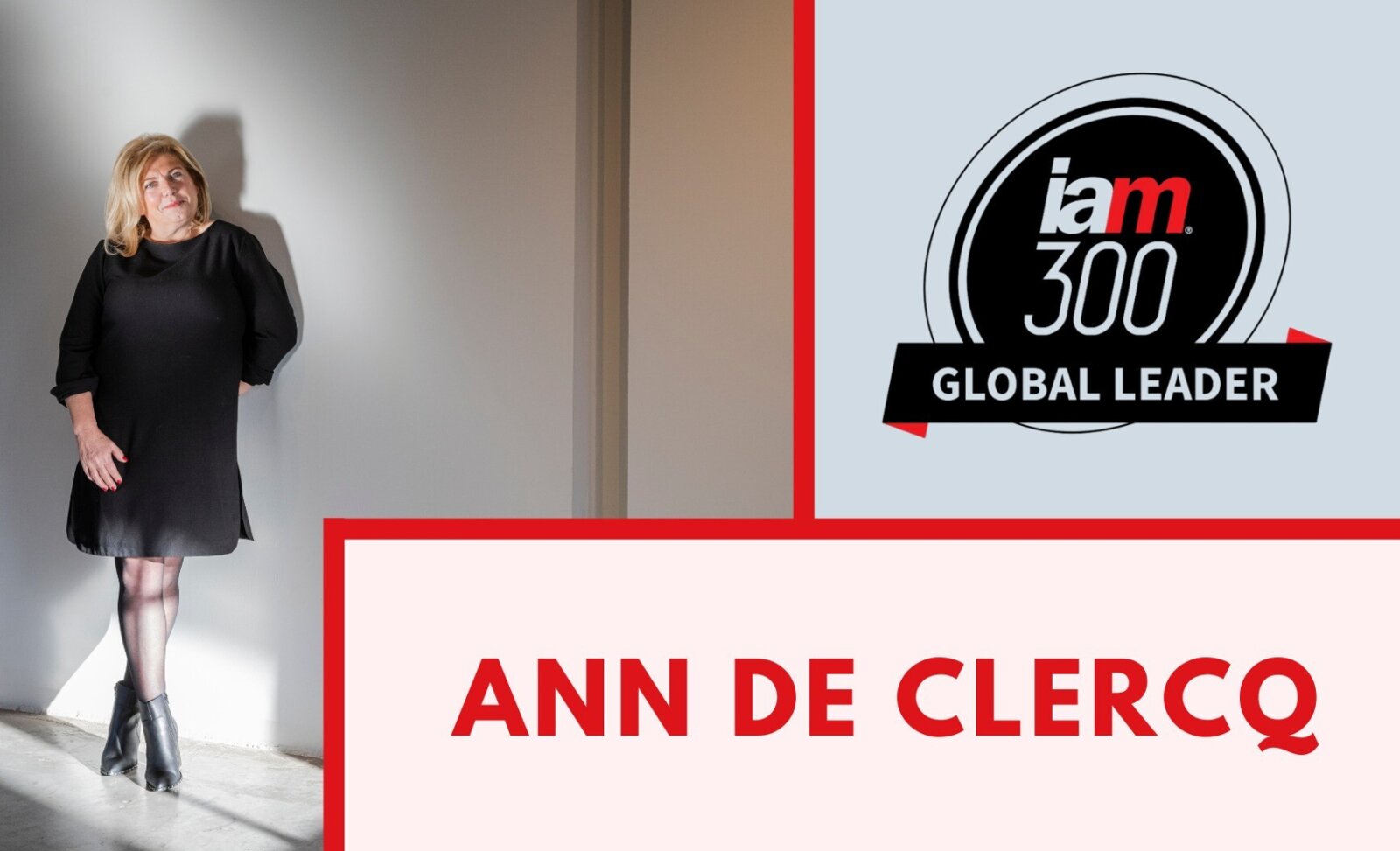 Ann De Clercq named Global Leader by IAM Strategy 300
