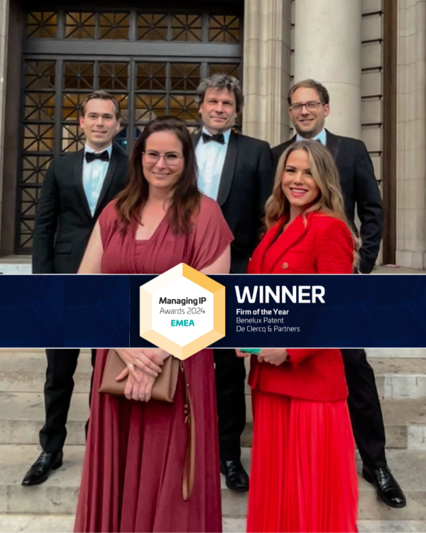 De Clercq & Partners awarded as Benelux Patent Firm of the Year by MIP!
